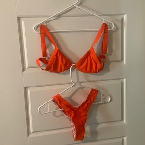 Bright Orange Bikini full set